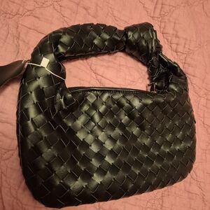 Elegant Black Woven Women's Bag
